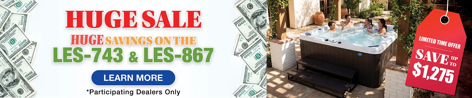 Calspas hot tub being used in a family setting - Kettering